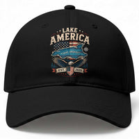 Lake America Est 2026 American Flag Eagle Baseball Cap Map Great Lakes Pride