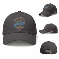 Lake Ontario Forever Since 1867 Baseball Cap Canada Map Crest Vintage Great Lakes Gift