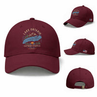 Lake Ontario Forever Since 1867 Baseball Cap Canada Map Crest Vintage Great Lakes Gift