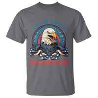 Men's charcoal graphic T-shirt with eagle and 'CAW CAW' 'MOTHERFUCKER' front print