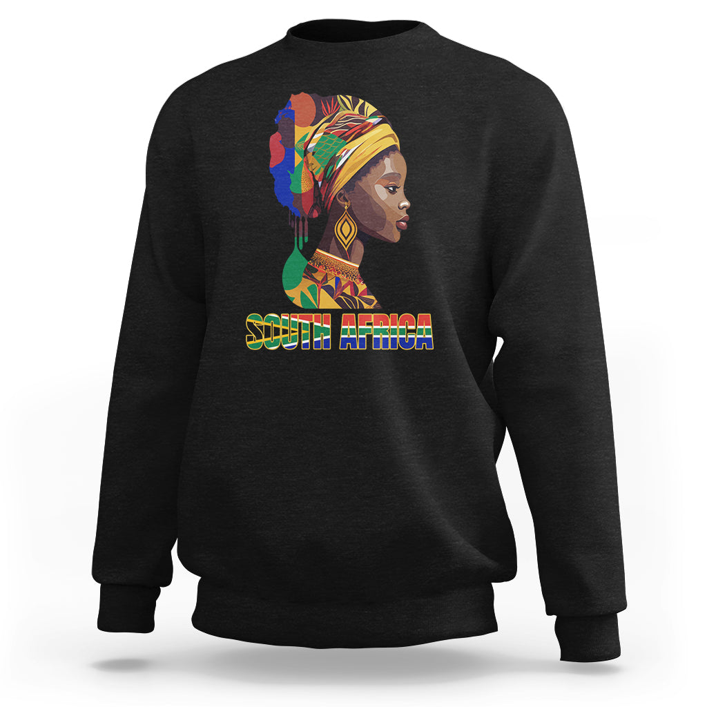 South African Women Sweatshirt South Africa Pride Black Africans Coloureds - Wonder Print Shop