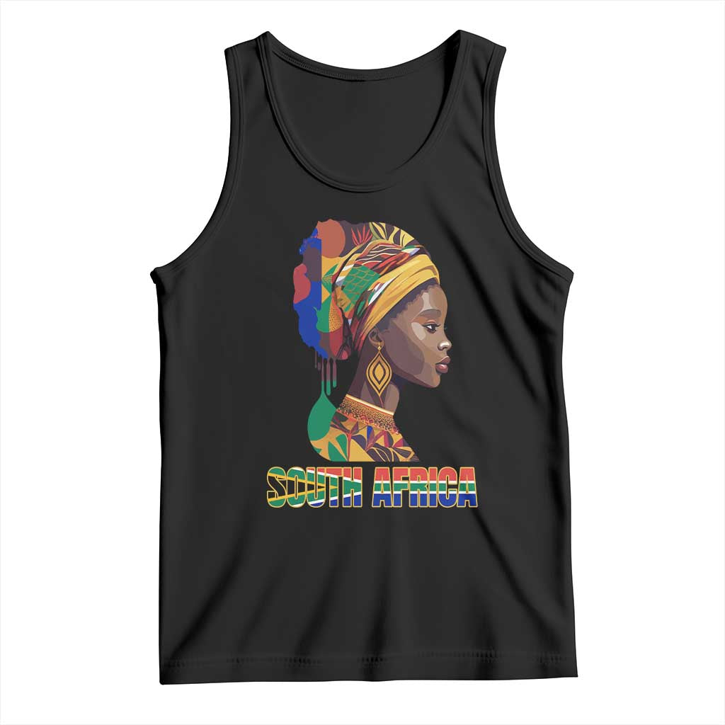 South Africa Pride Tank Top Black African Woman