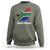 South Africa Pride Sweatshirt South African Flag Map - Wonder Print Shop