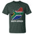 South Africa Pride T Shirt South African Flag Map - Wonder Print Shop