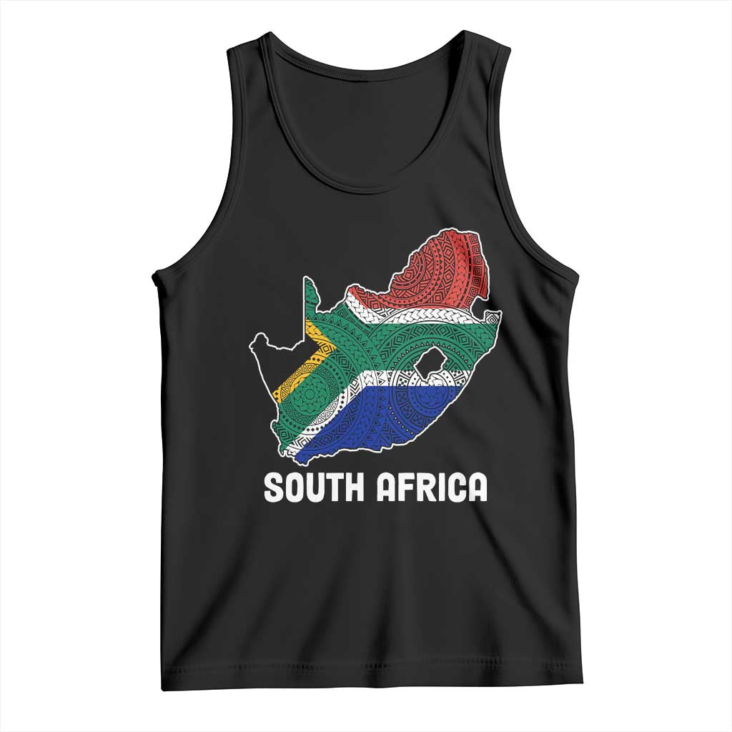 South Africa Pride Tank Top South African Flag Map