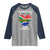 Funny South Africa Raglan Shirt I'm Married To A South African Nothing Scares Me