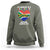 South Africa Sweatshirt I'm Married To A South African Nothing Scares Me Funny - Wonder Print Shop