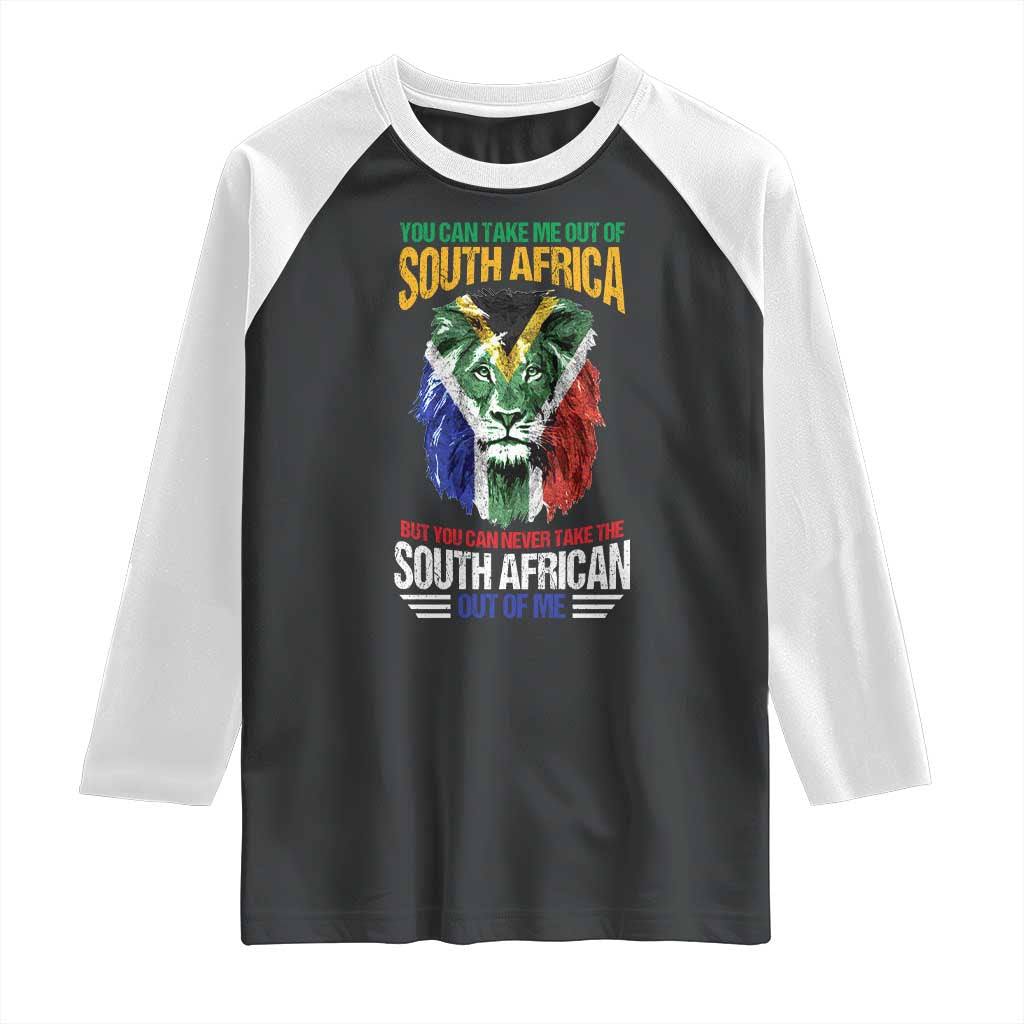 South Africa Pride Raglan Shirt You Can Never Take The South African Out Of Me