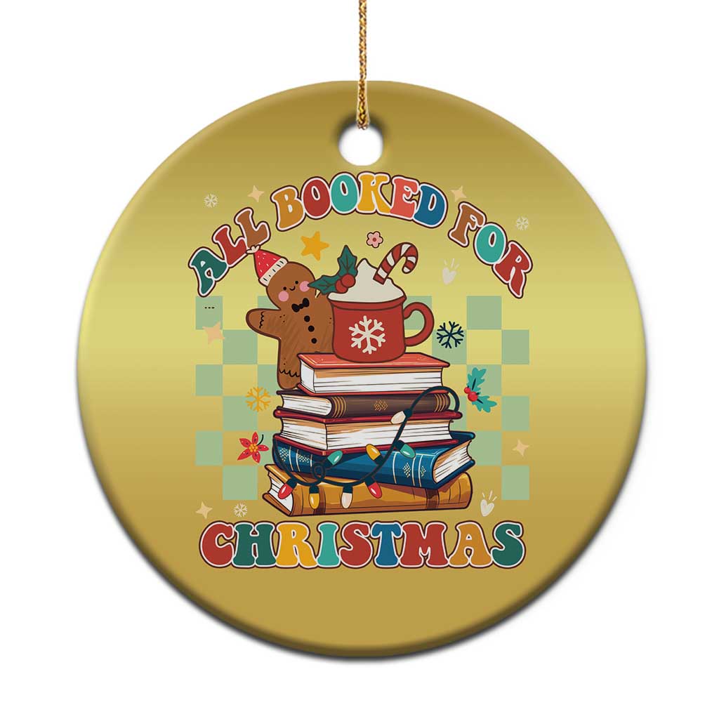 Reading Christmas Christmas Ornament All Booked For Xmas Books and Cocoa Lover - Wonder Print Shop