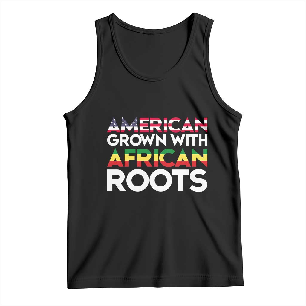 African American Roots Tank Top American Grown With African Roots US Flag