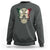 Mexican Sugar Skull Sweatshirt Mexico Flag Butterfly Latino Hispanic Heritage - Wonder Print Shop