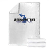 Peace for Grand Blanc Michigan Throw Blanket United Against Hate - Wonder Print Shop
