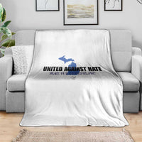 Peace for Grand Blanc Michigan Throw Blanket United Against Hate - Wonder Print Shop