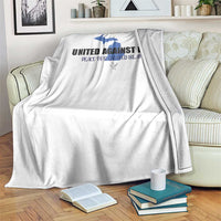 Peace for Grand Blanc Michigan Throw Blanket United Against Hate - Wonder Print Shop