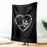 I Love Muhammad Throw Blanket Musliam Identity Peace Pride Islamic Calligraphy - Wonder Print Shop