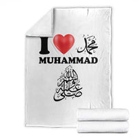 I Love Muhammad Throw Blanket Musliam Identity Faith Peace Pride Islamic Calligraphy - Wonder Print Shop