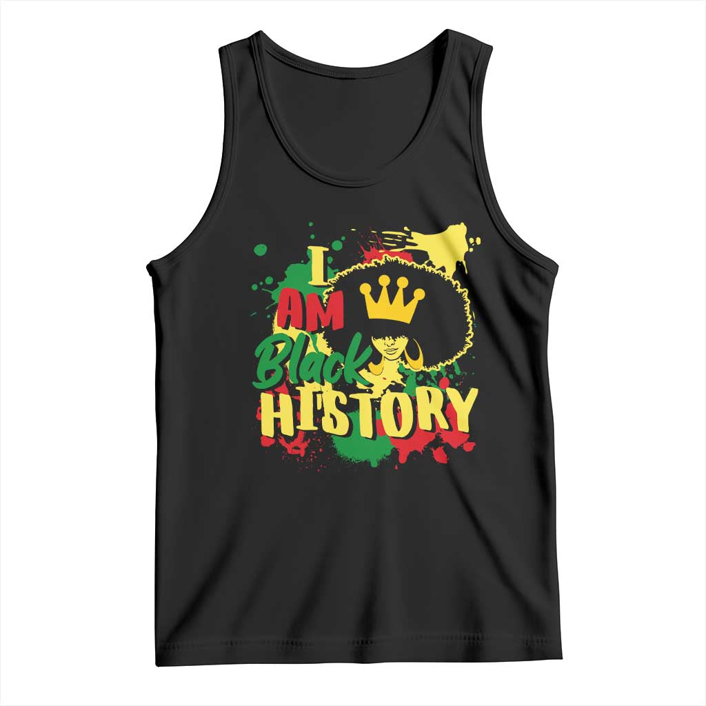 I Am Black History Tank Top Afro Queen African American Pride