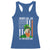 Funny Biden St Patricks Day Racerback Tank Top Merry 4th of Saint Patrick Uh Uh Leprechaun American Flag