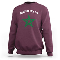 Morocco Pride Flag Star Sweatshirt Patriotic Moroccan Heritage Souvenir