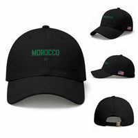 Morocco Star Flag Minimalist Moroccan Pride Baseball Cap