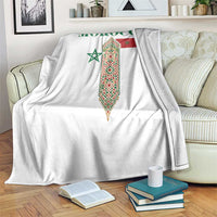 Traditional Moroccan Mosaic Archway Graphic Throw Blanket Morocco Architecture Tile Pattern
