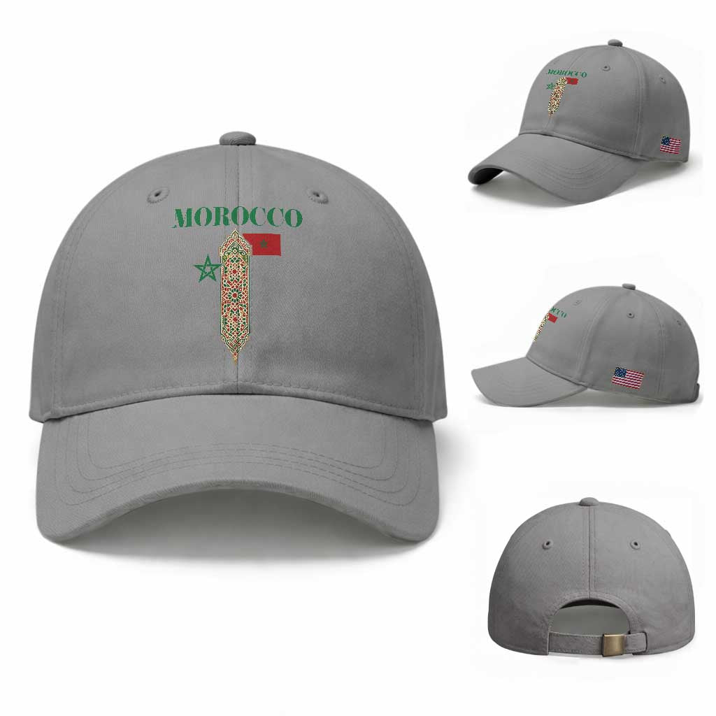Traditional Moroccan Mosaic Archway Graphic Baseball Cap Morocco Architecture Tile Pattern TS02