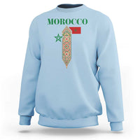 Traditional Moroccan Mosaic Archway Graphic Sweatshirt Morocco Architecture Tile Pattern