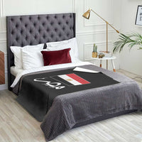 Egyptian Flag Misr Arabic Calligraphy Throw Blanket Patriotic Egypt Heritage Pride