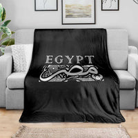 Egypt Misr Arabic Calligraphy Throw Blanket Vintage Egyptian Heritage Pharaonic Pattern Graphic