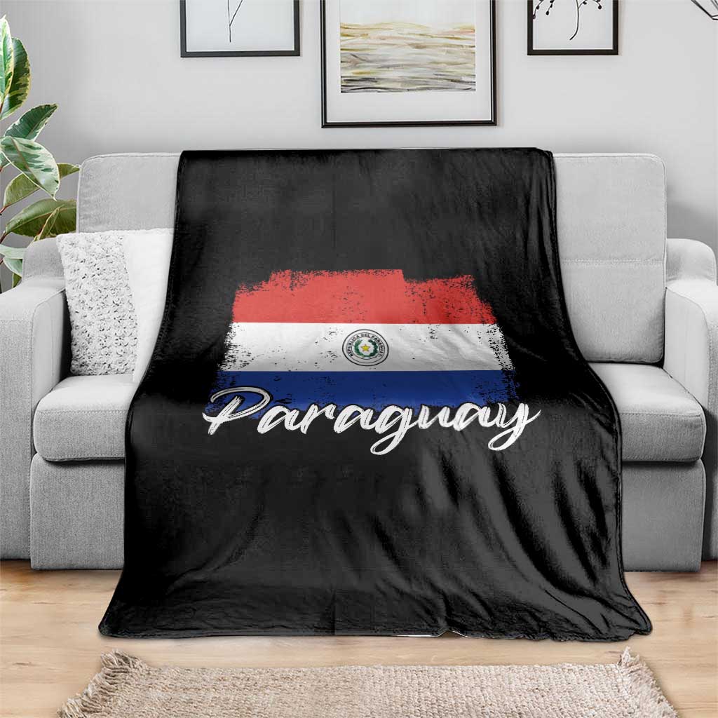 Vintage Paraguay Flag Paraguaya Heritage Pride Roots Throw Blanket