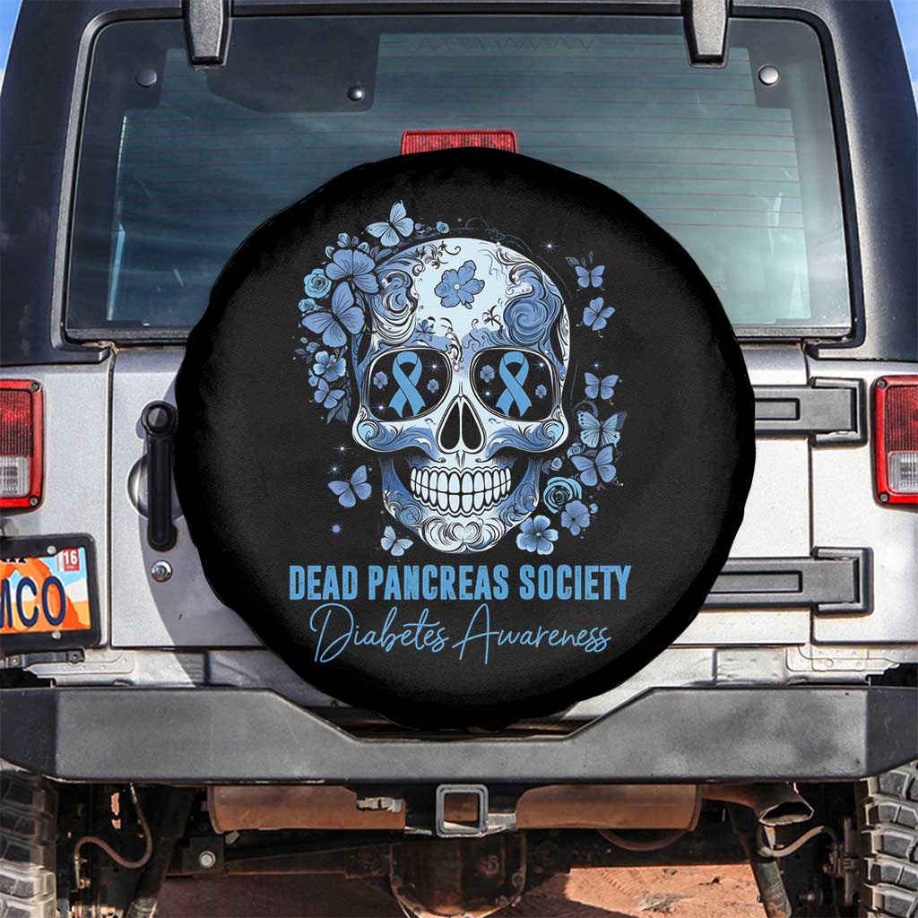 Blue Sugar Skull Diabetes Awareness Spare Tire Cover Dead Pancreas Society