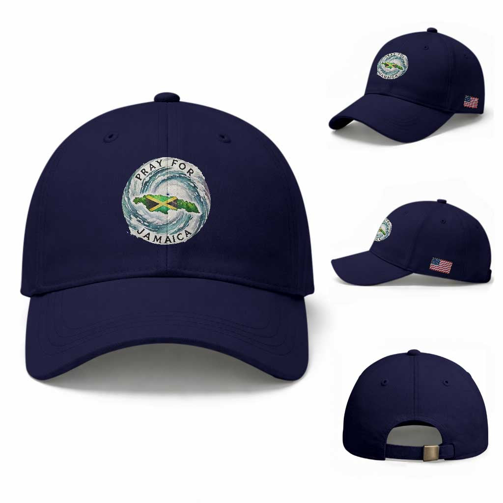 Pray For Jamaica Hurricane Support Baseball Cap Strong Island Map and Storm Graphic