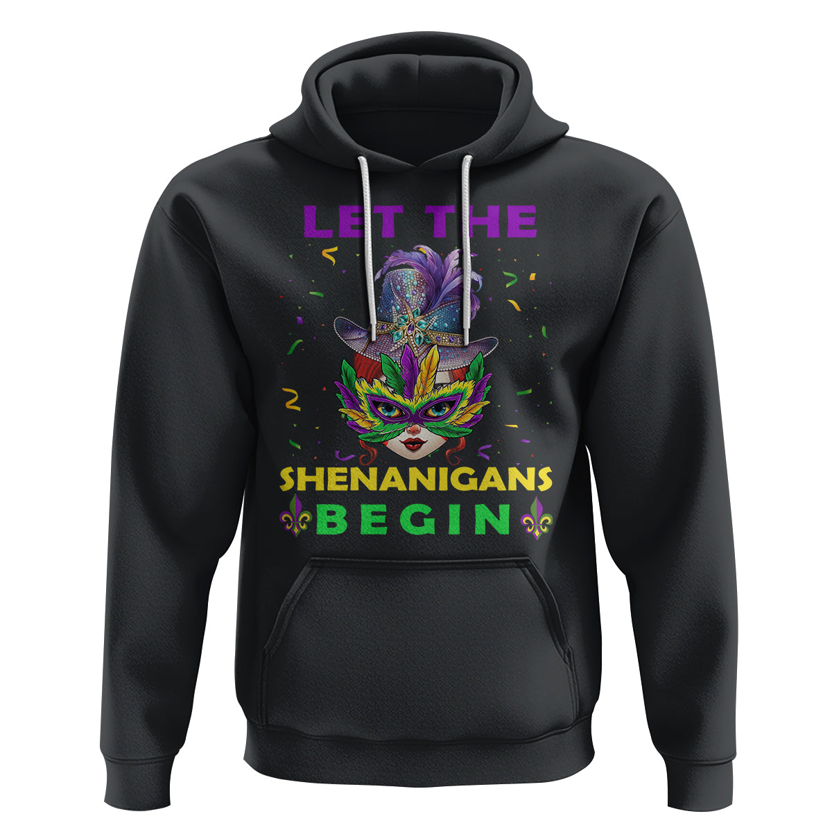 Funny Mardi Gras Hoodie Let The Shenanigans Begin - Wonder Print Shop