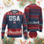 USA Ugly Christmas Sweater Patriotic American Flag - Wonder Print Shop