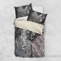 Hunting Rifle Bedding Set Grunge Wilderness Marsh Scene with Rustic Outdoor