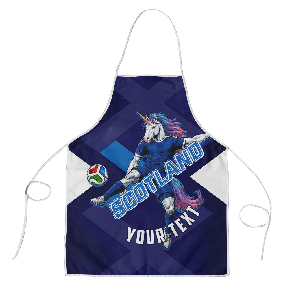 Personalized Scotland Unicorn Football Apron Scottish National Soccer Team - St Andrew's Cross - Vibrant Fantasy Mascot