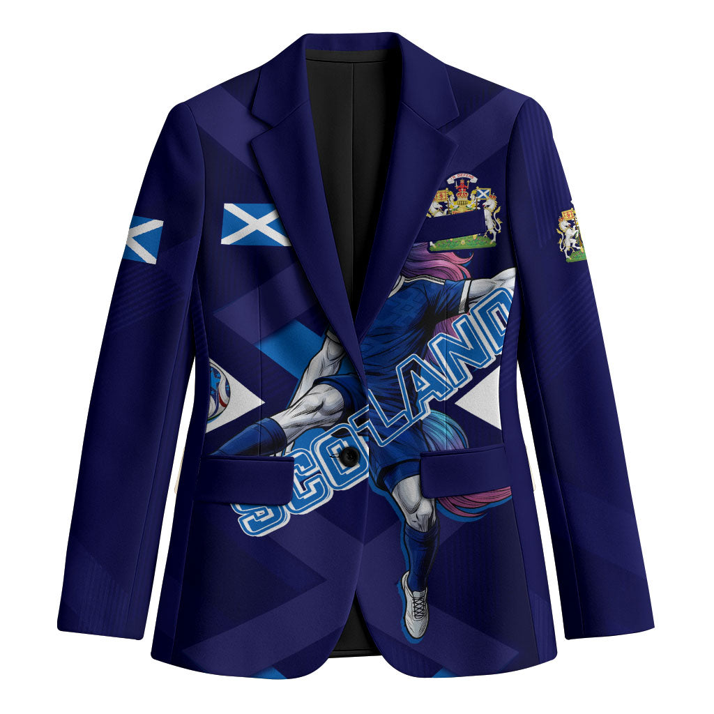 Personalized Scotland Unicorn Football Blazer Scottish National Soccer Team - St Andrew's Cross - Vibrant Fantasy Mascot