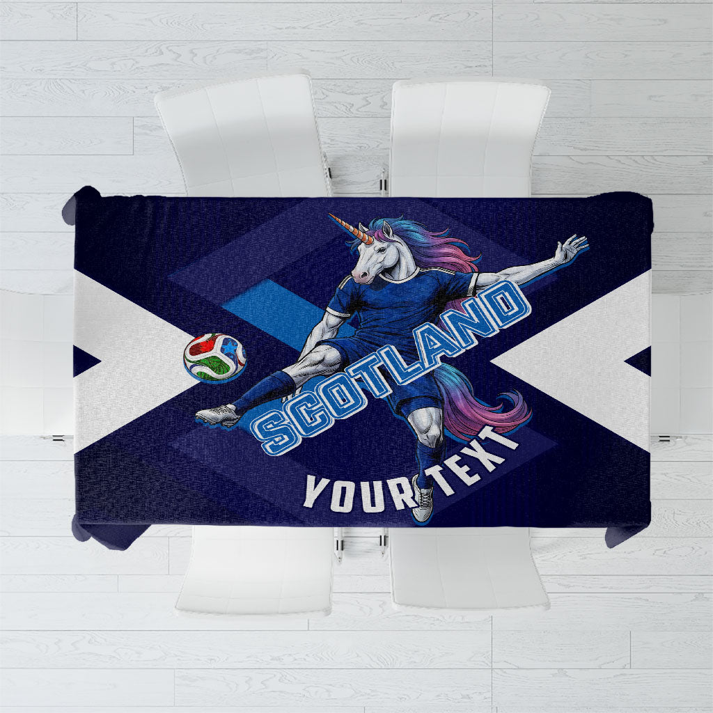 Personalized Scotland Unicorn Football Tablecloth Scottish National Soccer Team - St Andrew's Cross - Vibrant Fantasy Mascot