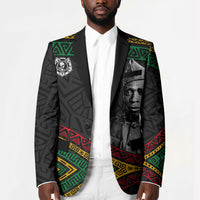 Henry Johnson Black History Month Blazer Pan African Colors Tribal Geometric Pattern