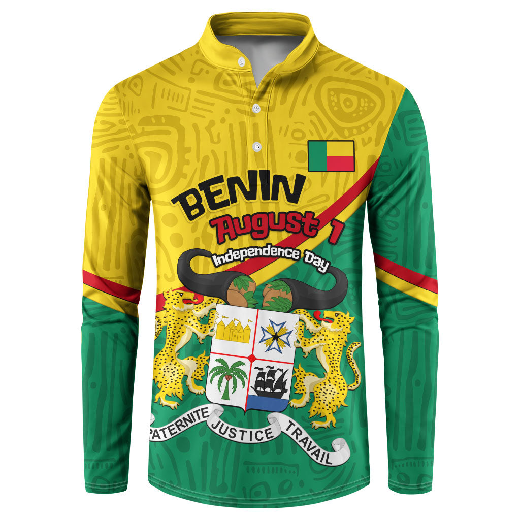 Benin Independence Day August 1 Button Sweatshirt Coat Of Arms Heritage Raised Fist Flag