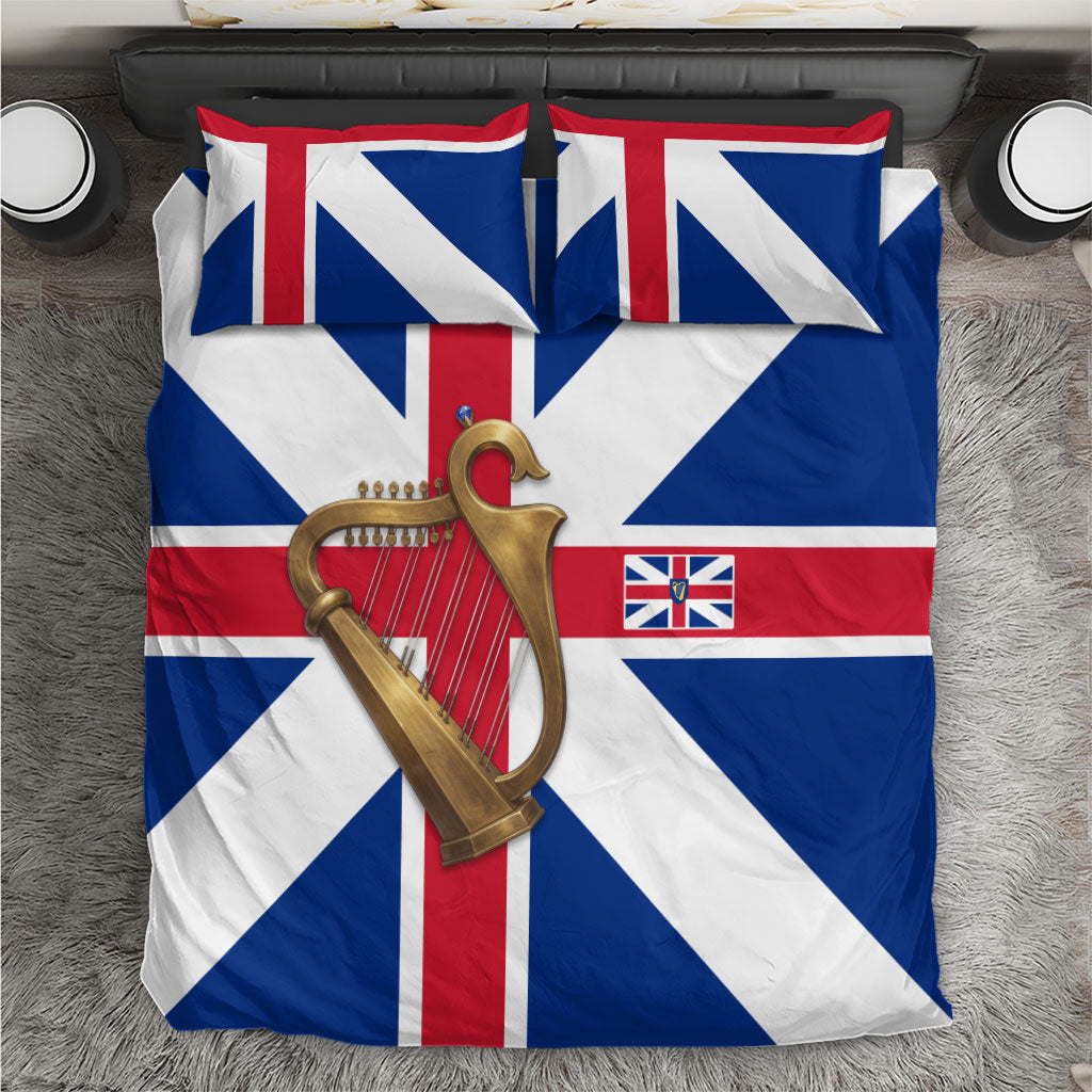 Commonwealth Of England Flag Golden Harp Bedding Set Historical British Heritage