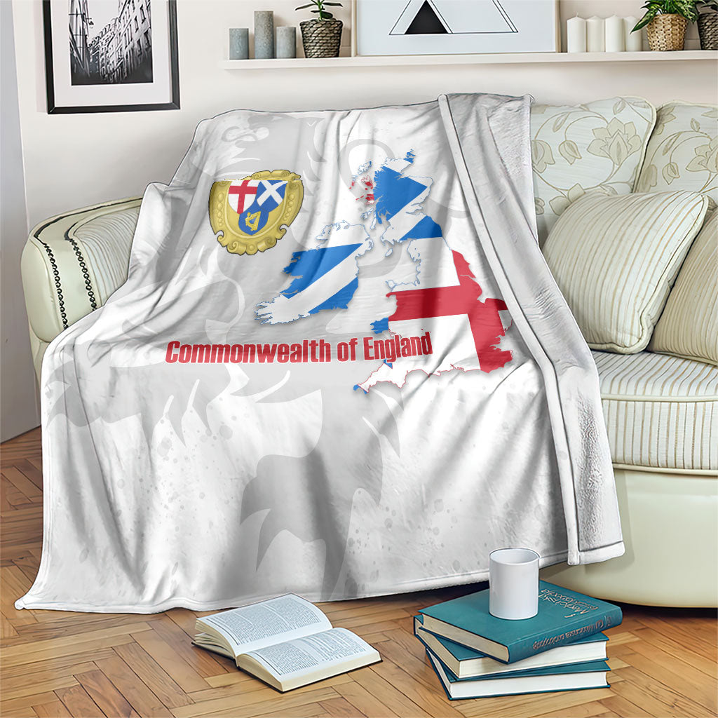 Commonwealth Of England Map Blanket Historical British Isles Flag Silhouette