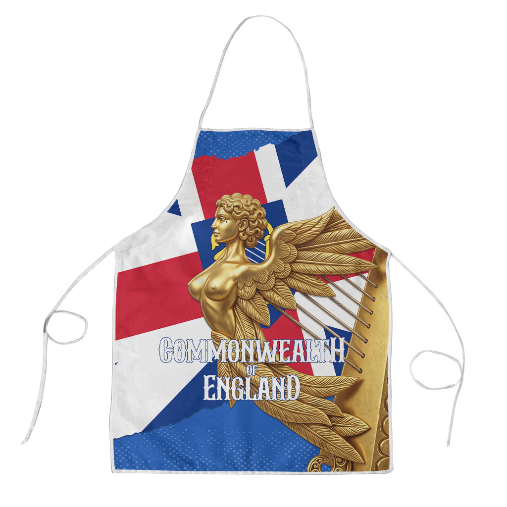 Commonwealth Of England Flag Golden Angel Apron Historical British Heritage Winged Figure