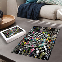 Silly Goose Team Racing Puzzle Colorful Street Graffiti Checkered Flag