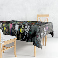 Silly Goose Team Racing Tablecloth Colorful Street Graffiti Checkered Flag