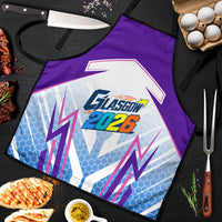 Glasgow 2026 Apron Scotland Dynamic Geometric Athlete Graphic Art