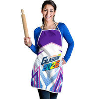 Glasgow 2026 Apron Scotland Dynamic Geometric Athlete Graphic Art