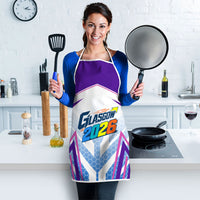 Glasgow 2026 Apron Scotland Dynamic Geometric Athlete Graphic Art