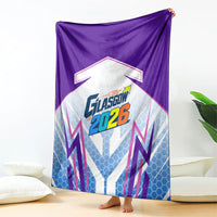 Glasgow 2026 Blanket Scotland Dynamic Geometric Athlete Graphic Art