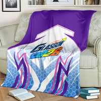 Glasgow 2026 Blanket Scotland Dynamic Geometric Athlete Graphic Art
